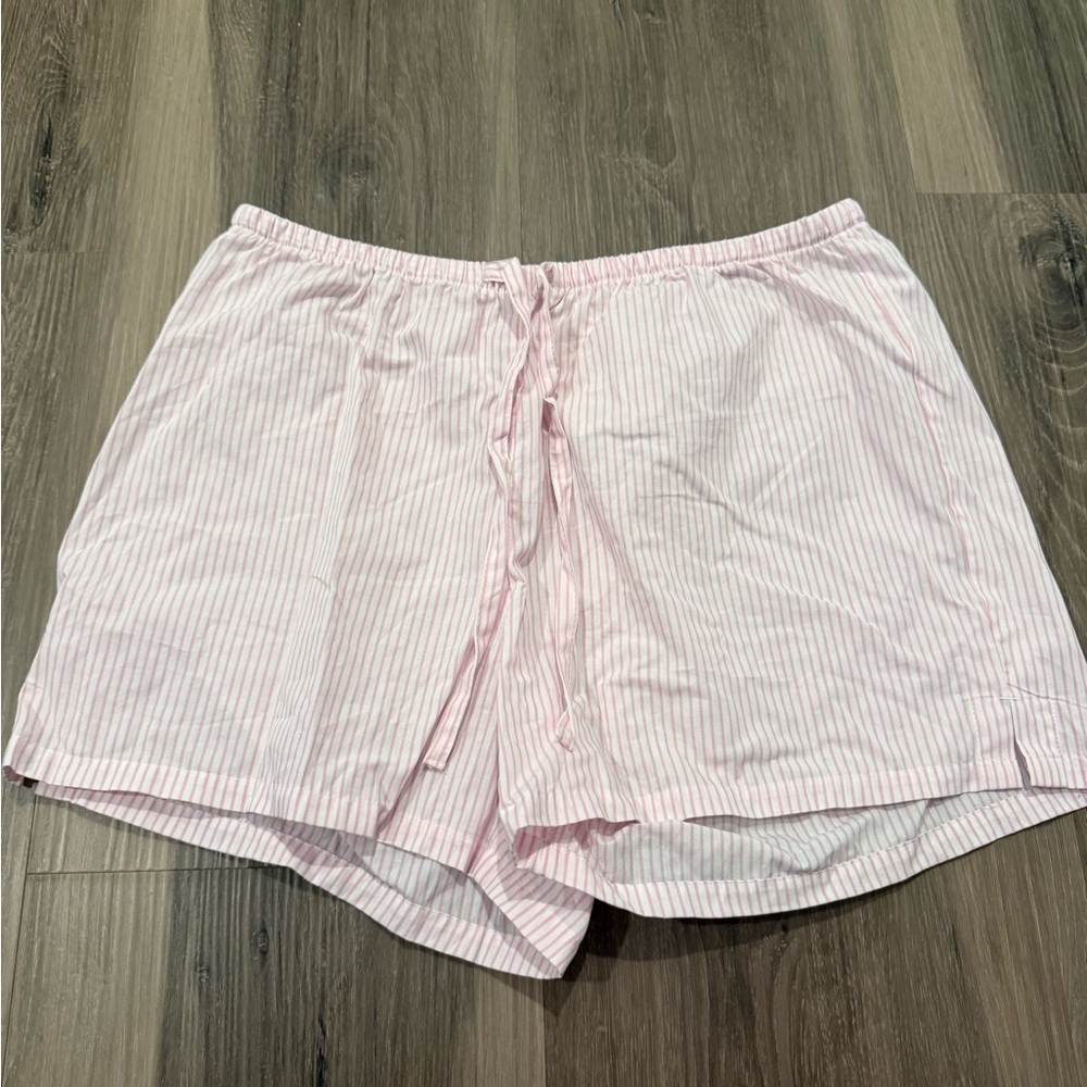 H&M Light Pink Striped Shorts & Solid Pink Shorts